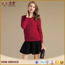 Custom Logos Short Stly Zipper O-Neck Plus Size Female Sweater With Custom-Made